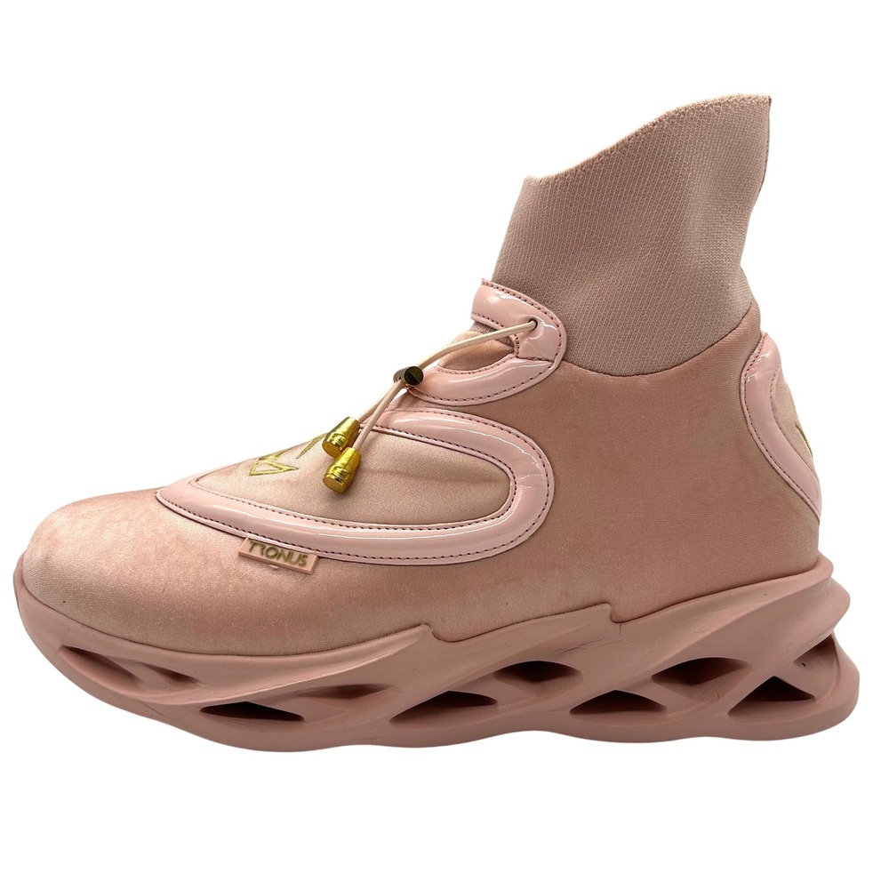 Tronus Final Vault High Top Sock Sneakers Womens 11 Mens 9.5 Pink Luxe Cushioned